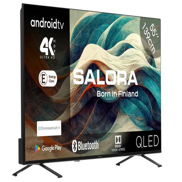 Salora 55QLED320 TV 139,7 cm (55") 4K Ultra HD Smart TV Wi-Fi Sort 350 cd/m²