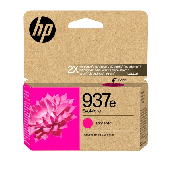 HP Original 937e EvoMore-blækpatron, magenta HP Original 937e EvoMore-blækpatron, magenta