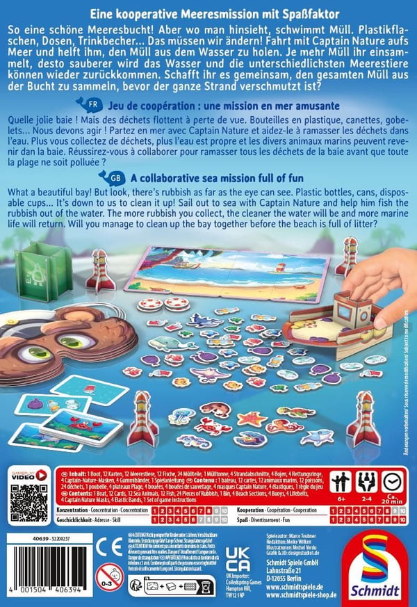 Schmidt® Spiele Captain Nature 20 min Lautapeli Kerää kaikki -peli