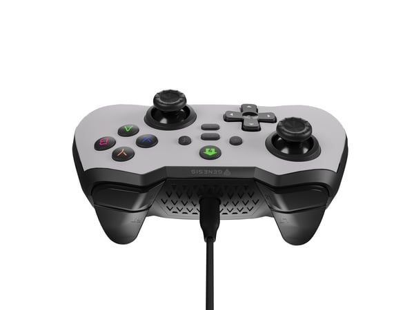 GENESIS Mangan 300 White Vit USB Spelplatta Analog / Digital Android, Nintendo Switch, PC