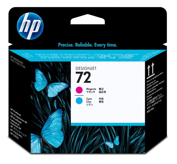 HP 72 - Cyan, Magenta - Printhoved - til DesignJet T1100 HP 72 - Cyan, Magenta - Printhoved - til DesignJet T1100