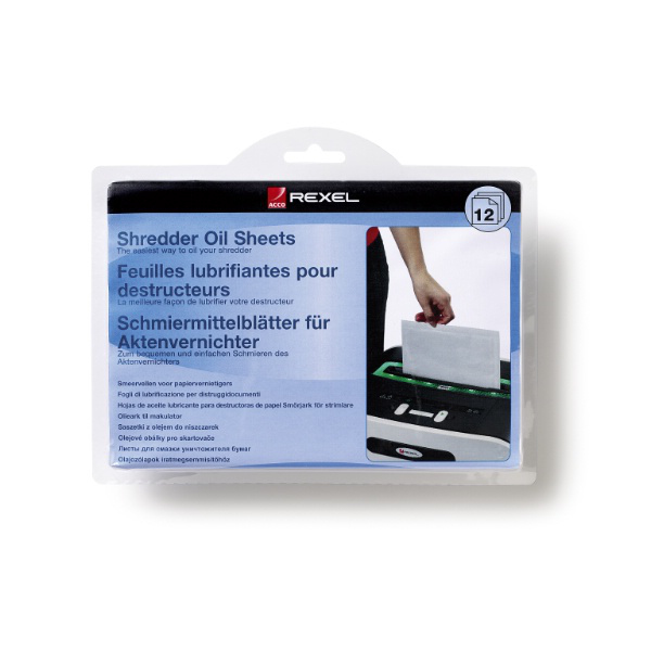 Rexel paperintuhoojan öljyämisarkit (12kpl)