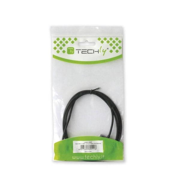 Techly 1.2m USB - Samsung 30-p kabel til mobiltelefon Sort 1,2 m USB A Samsung 30-pin