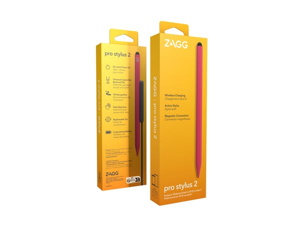 ZAGG Pro Stylus 2-Universal Stylus-Pink- Wirelessly charged