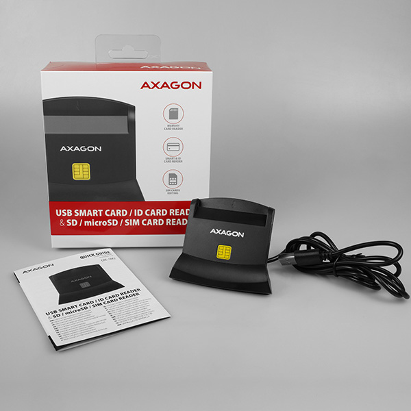 Axagon CRE-SM2 läsare smarta kort inomhus USB USB 2.0 Svart