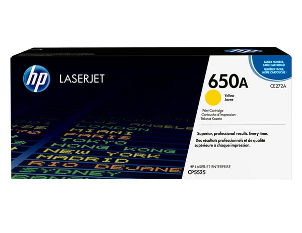 HP 650A - Gul - original - LaserJet - Tonerpatron (CE272A)
