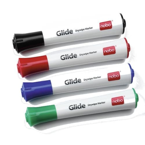 Nobo Glide valkotaulukynät Fine kärki 4 kpl