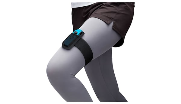 Nintendo Leg Strap Bomuldsfiber, Elastin, Nylon, Polyester Sort