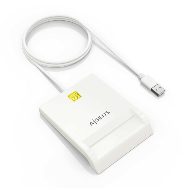 AISENS ASCR-SN07-W läsare smarta kort inomhus USB USB 2.0 Vit