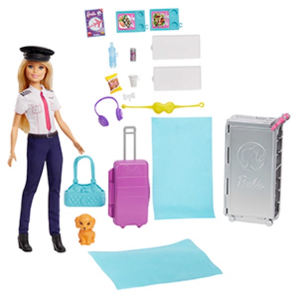 Barbie Dreamhouse Adventures Dreamplane-dukke og legesæt