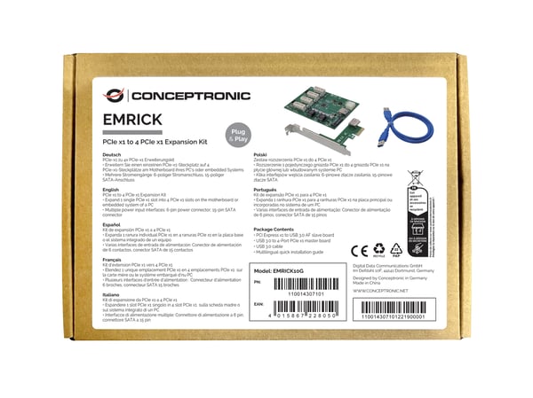 Conceptronic EMRICK10G nätverkskort/adapters Intern PCIe