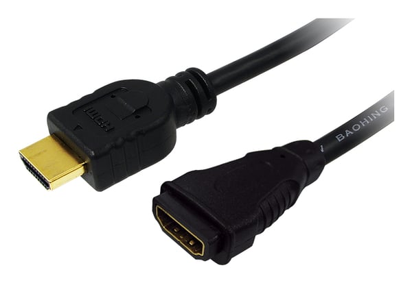 LogiLink CH0057 HDMI-kabel 3 m HDMI Type A (Standard) Sort