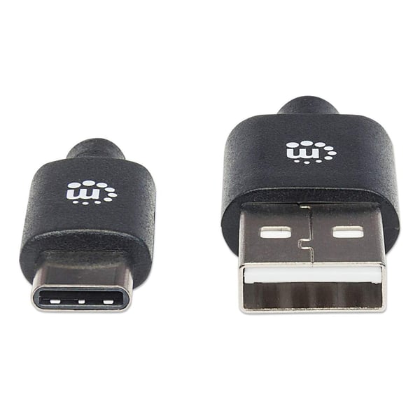 Manhattan 353298 USB-kabel USB 2.0 1 m USB C USB A 0,48 Gbit/sek. Sort