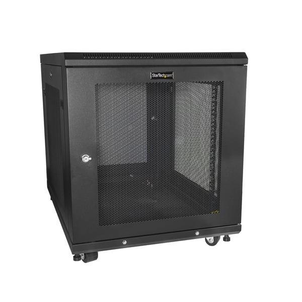 StarTech.com 12U Enterprise-klassat Serverrack-kabinett Kit, 19" slutet 4-Post rack med hylla och Cable Management, 75 cm monteringsdjup, 450kg (992lb) kapacitet StarTech.com 12U Enterprise-klassat Serverrack-kabinett Kit, 19" slutet 4-Post rack med hylla och Cable Management, 75 cm monteringsdjup, 450kg (992lb) kapacitet