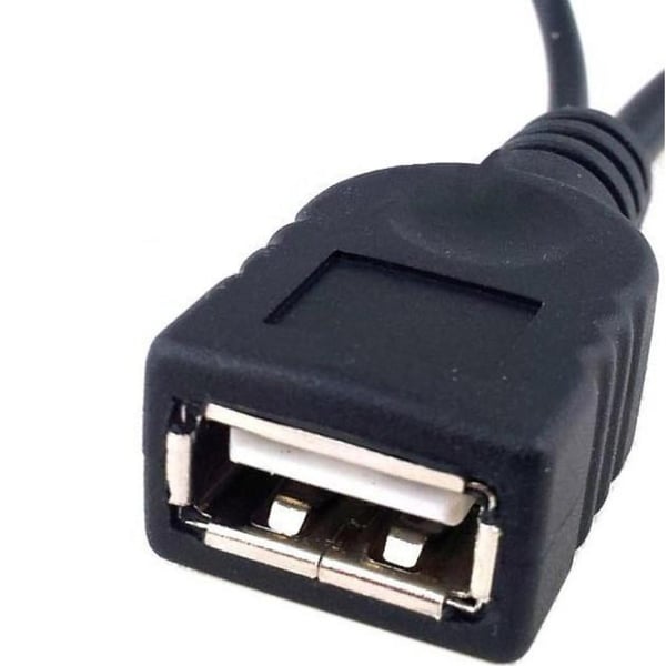 Techly 0.3m USB 2.0 A M/F - Micro USB 2.0 M USB-kabel 0,3 m USB A USB A/Micro-USB B Sort