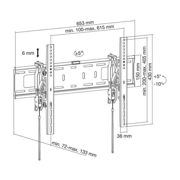 InLine 23118A tv-fäste 94 cm (37") Svart