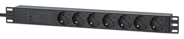 Intellinet 715140 tehonjakeluyksikkö 7 AC-pistorasia(a) 1U Musta Intellinet 715140 tehonjakeluyksikkö 7 AC-pistorasia(a) 1U Musta