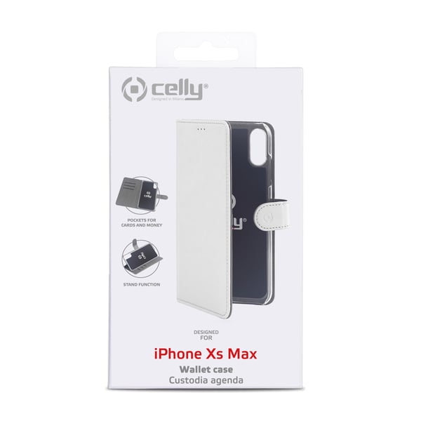 Celly Wally mobiltelefon etui 16,5 cm (6.5") Tegnebogsetui Hvid