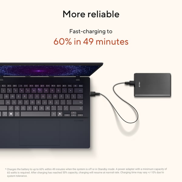 ASUS Vivobook 14 M1407GA-LY012W Copilot+ PC AMD Ryzen AI 7 445 Laptop 35,6 cm (14") WUXGA 16 GB DDR5-SDRAM 512 GB SSD Wi-Fi 6 (802.11ax) Windows 11 Home Sølv QWERTY Hollandsk
