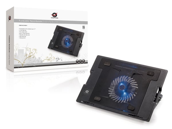 Conceptronic CNBCOOLSTAND1F køling til laptop 43,2 cm (17") Sort