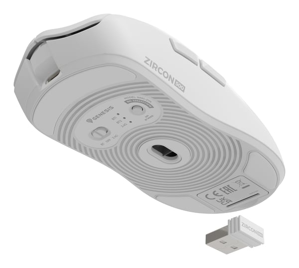GENESIS Zircon 500 G2 mus Spil Højre hånd RF Wireless + Bluetooth + USB Type-C Optisk 10000 dpi
