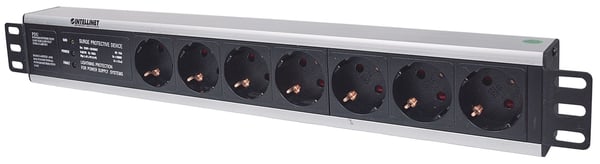 Intellinet 714006 strømforsyningsenhed (PDU) 7 AC stikkontakt(er) 1.5U Sort