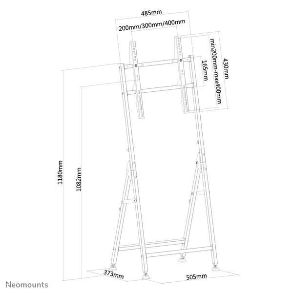 Neomounts PLASMA-M1000 kyltin näyttökiinnike 139,7 cm (55") Musta