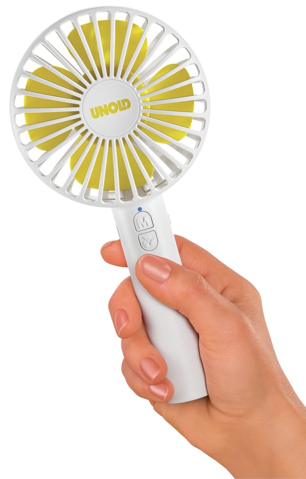 Unold 86610 personlig handhållen dimspridare och fläkt Vit, Gul
