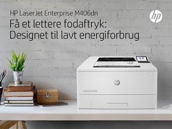 HP LaserJet Enterprise M406dn, Sort og hvid, Printer til Virksomhed, Print, Kompakt størrelse; Stærk sikkerhed; Tosidet print; Energibesparende; USB-print fra printerens forside