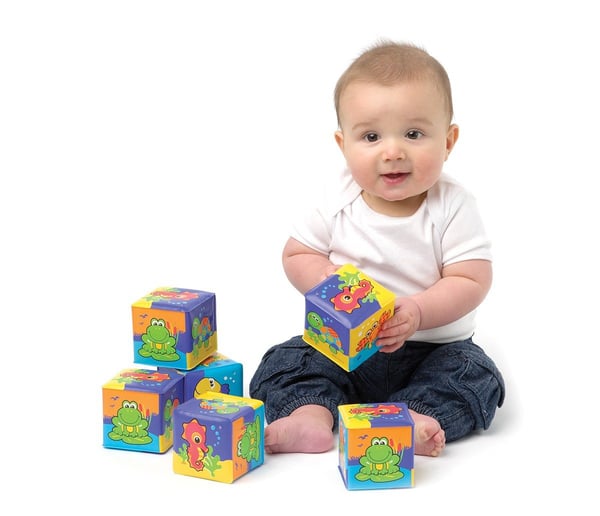Playgro 0181170 spil, legetøj & mærkat til badet Badeblokke Flerfarvet