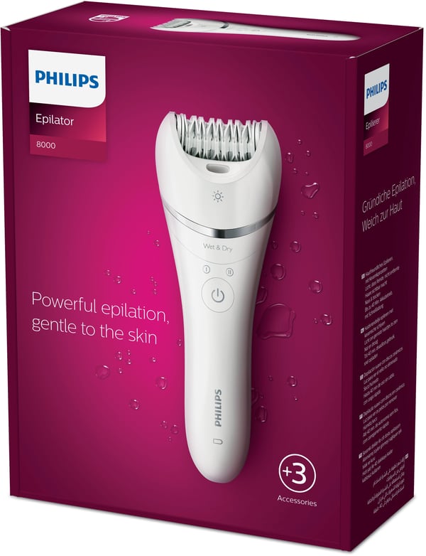 Philips 8000 series Epilator Series 8000 BRE700/00 Wet & Dry-epilator