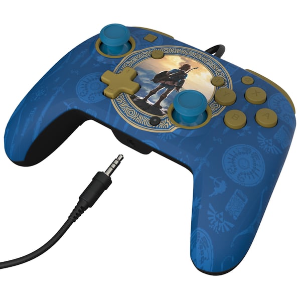 PDP Rematch: Hyrule Blue Blå USB Spelplatta Analog / Digital Nintendo Switch, Nintendo Switch Lite, Nintendo Switch OLED