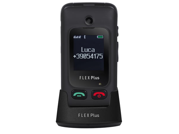 Trevi Flex Plus 55 6,1 cm (2.4") Musta Senioripuhelin
