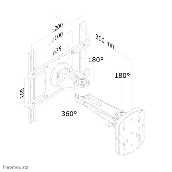 Neomounts FPMA-W925 tv-beslag 101,6 cm (40") Sølv
