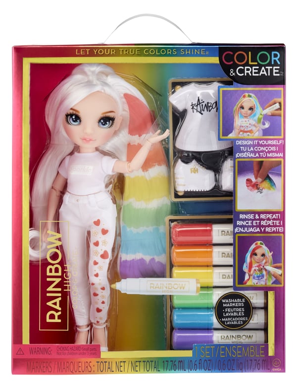 Rainbow High Color & Create Fashion Doll- Character 1 (blue eyes)