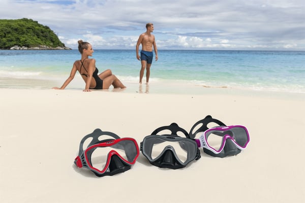 Bestway 22074 / 23 dykmasker Härdat glas Silikon Blandade färger Vuxen