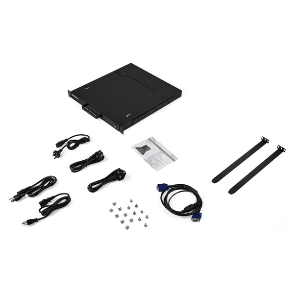 StarTech.com Rack KVM-konsol - US-tangentbord (QWERTY), en port VGA KVM med 17-tums LCD-skärm - 1U LCD