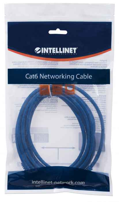 Intellinet 342605 verkkokaapeli Sininen 3 m Cat6 U/UTP (UTP)