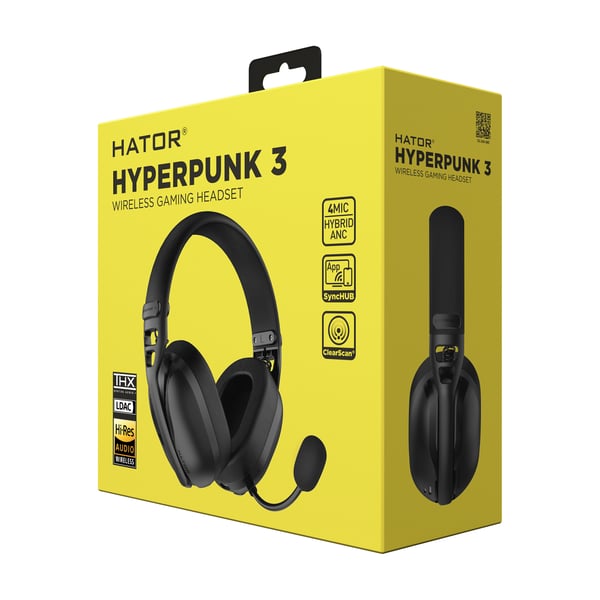 HATOR Hyperpunk 3 Wireless Kuulokkeet Langallinen & langaton Pääpanta Pelaaminen USB Type-C / USB Type-A Bluetooth Musta
