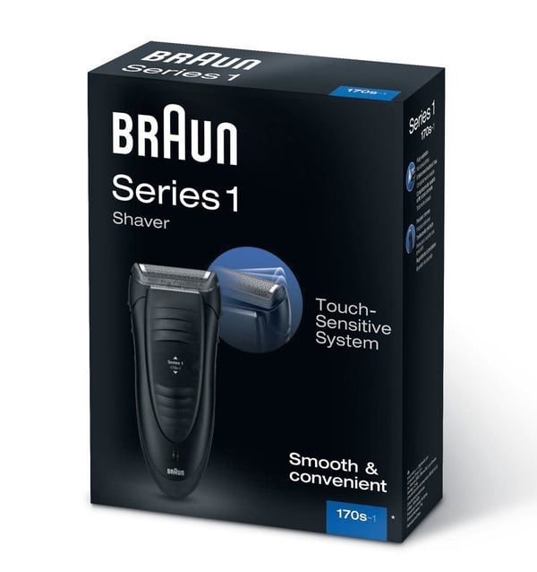 Braun Series 1 -170 Folie shaver Trimmer Sort