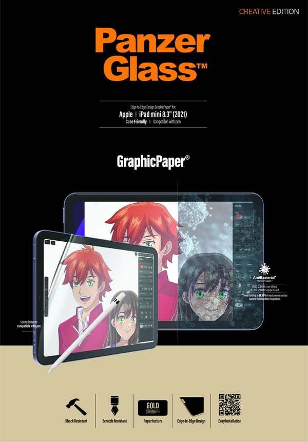 PanzerGlass ® GraphicPaper® iPad mini 8.3'' (2021) | Skærmbeskyttelse