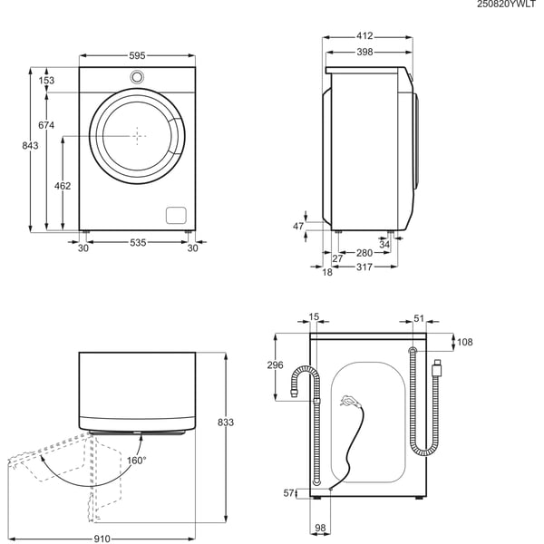 Electrolux EW6S326A vaskemaskine Front-læsning 6 kg 1200 rpm Hvid