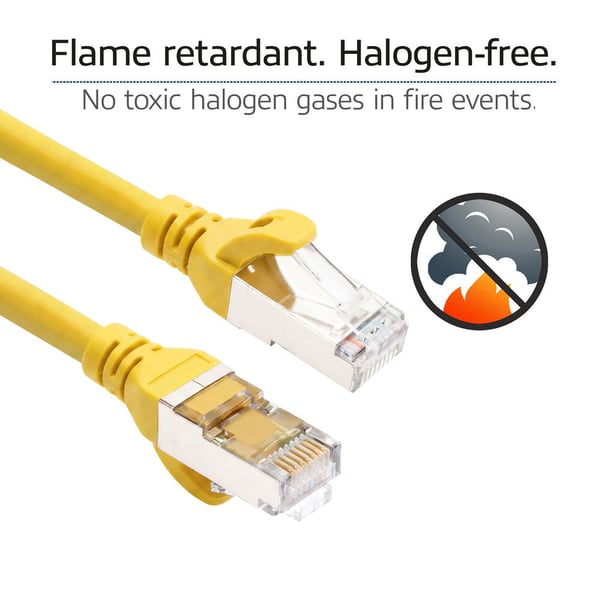 ACT FC2802 nätverkskablar Gul 2 m Cat6a S/FTP (S-STP) Rund