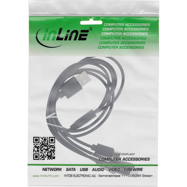 InLine 35146 USB-kablar USB 2.0 0,5 m USB A 4 x USB-C Svart