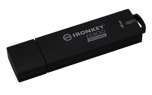Kingston Technology IronKey D300 USB-muisti 4 GB USB A-tyyppi 3.2 Gen 1 (3.1 Gen 1) Musta