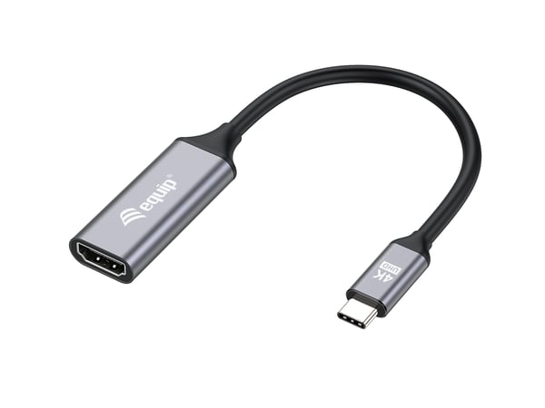 Equip 133491 videokabeladapter 0,15 m USB Type-C HDMI Svart, Grå