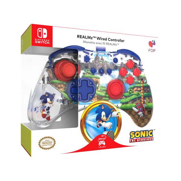 PDP REALMz Gennemsigtig USB Gamepad Analog/digital Nintendo Switch, Nintendo Switch OLED