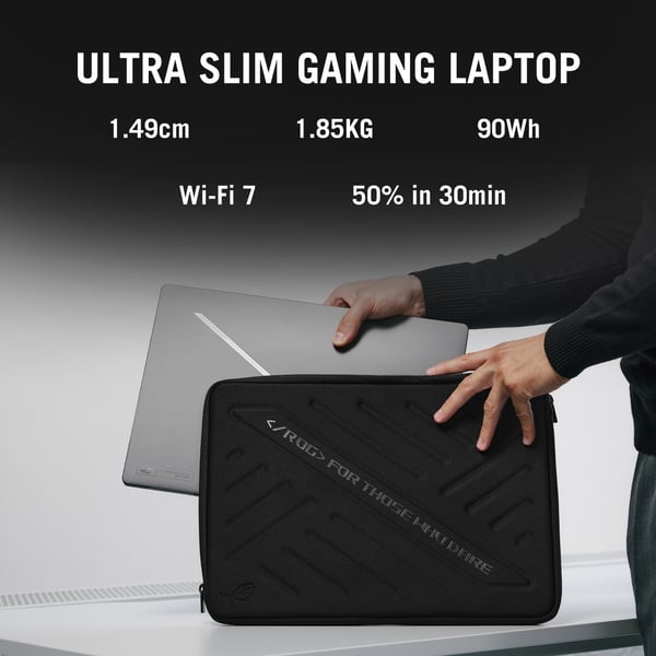 ASUS ROG Zephyrus G16 GU605CM-QR026W Intel Core Ultra 9 285H Laptop 40,6 cm (16") 2.5K 16 GB LPDDR5x-SDRAM 1 TB SSD NVIDIA GeForce RTX 5060 Wi-Fi 7 (802.11be) Windows 11 Home Grå