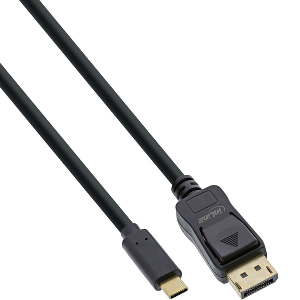 InLine 64121 videokabeladapter 1 m USB Type-C DisplayPort Svart
