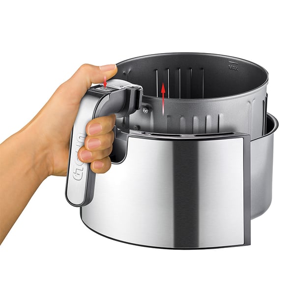 Unold 58655 frituregryde Dobbelt 5 L 1400 W Varmluftsteger Sort, Rustfrit stål